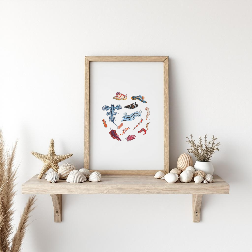Nudibranch Fine Art Watercolour Print