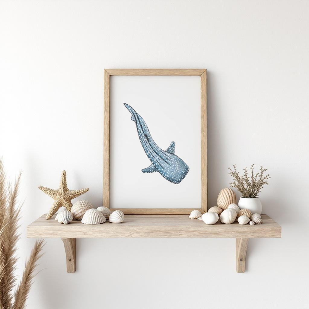Whale Shark Fine Art Watercolour Print
