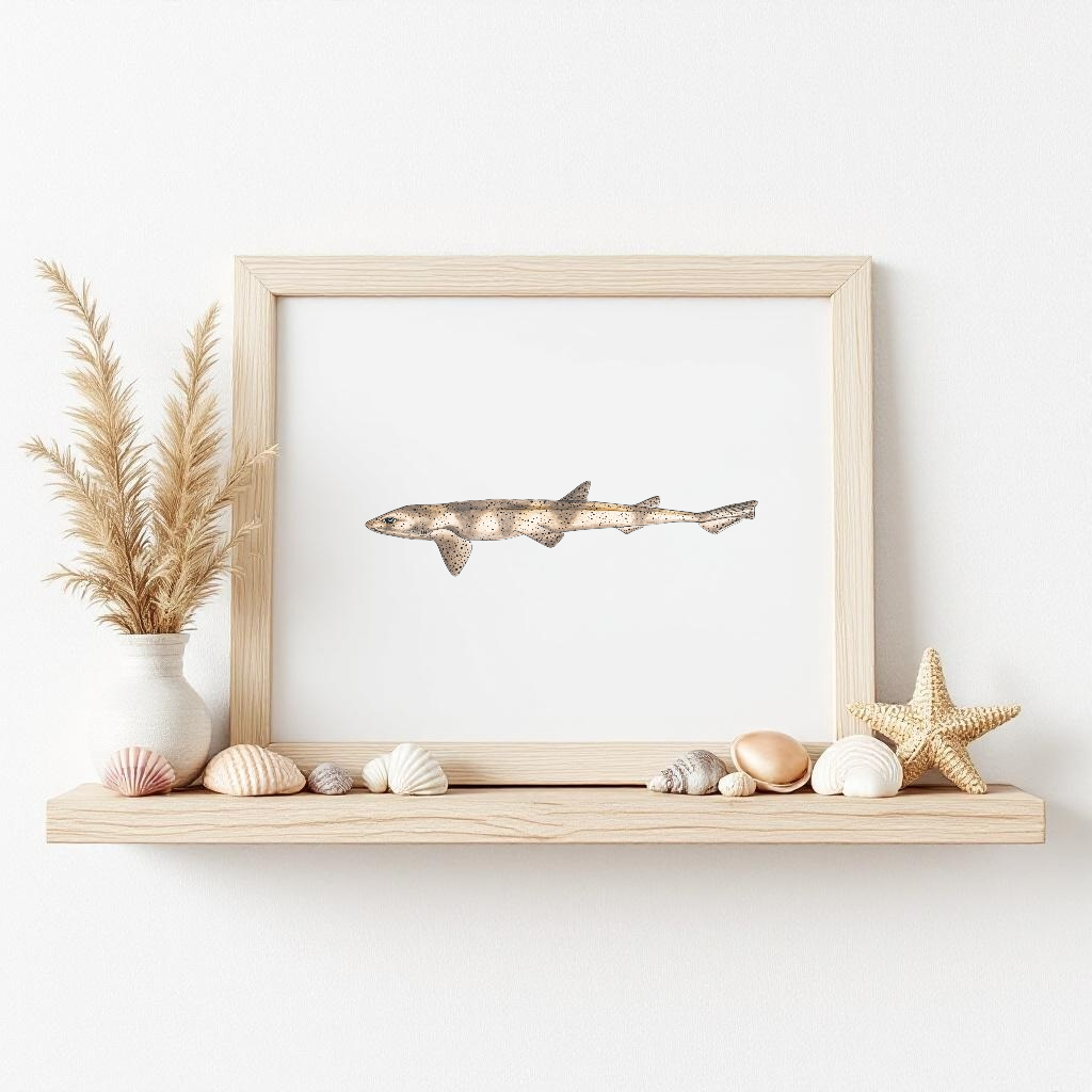 Small Spotted Catshark Fine Art Watercolour Print