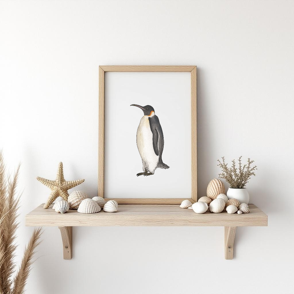 Emperor Penguin Fine Art Watercolour Print