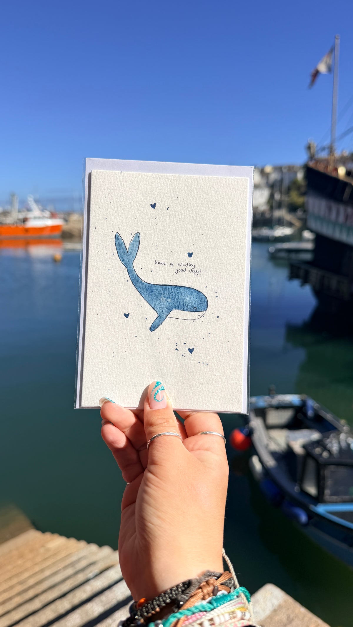 Whale of a Day Watercolour Card