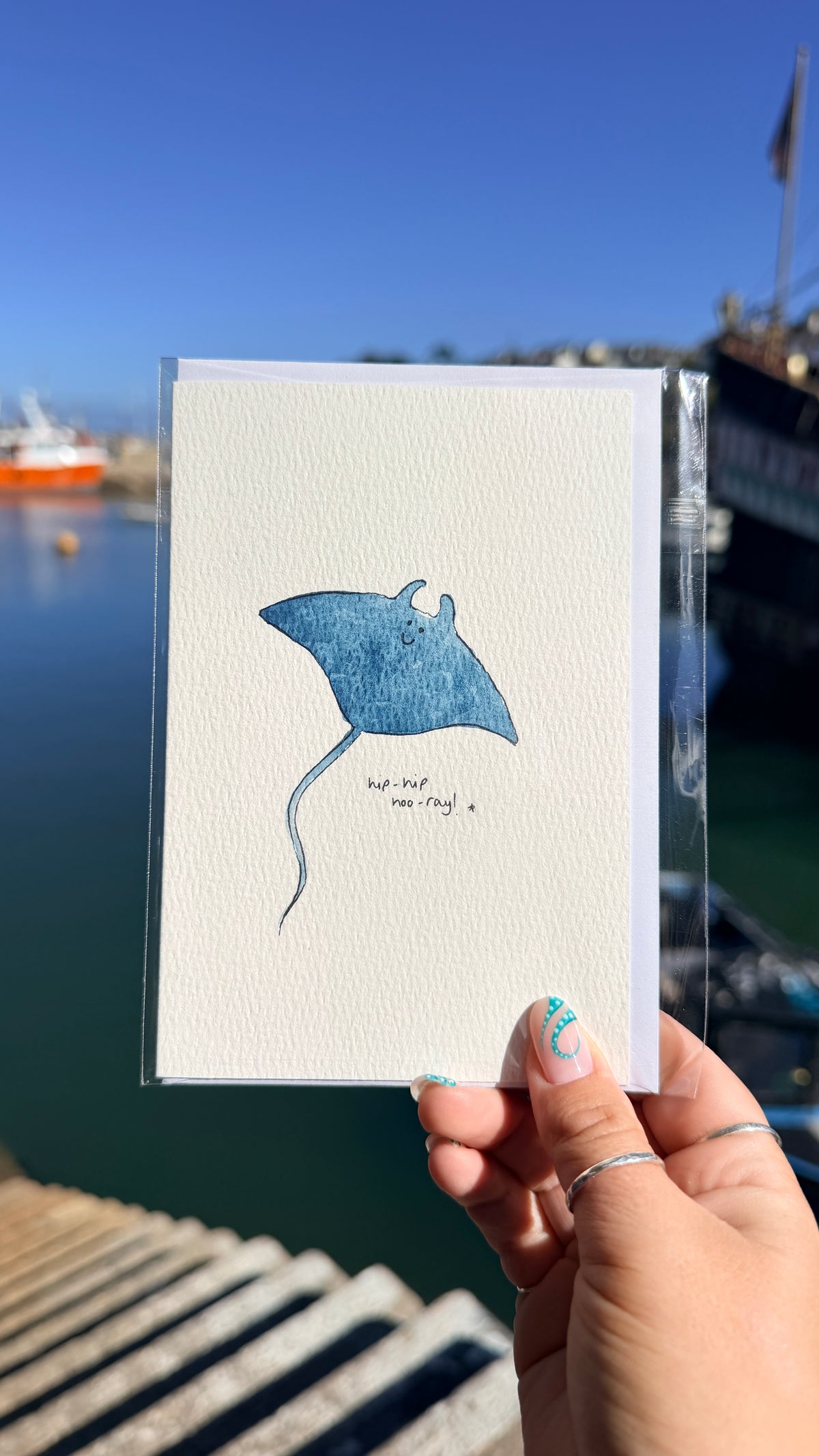 Hoo-Ray Watercolour Card