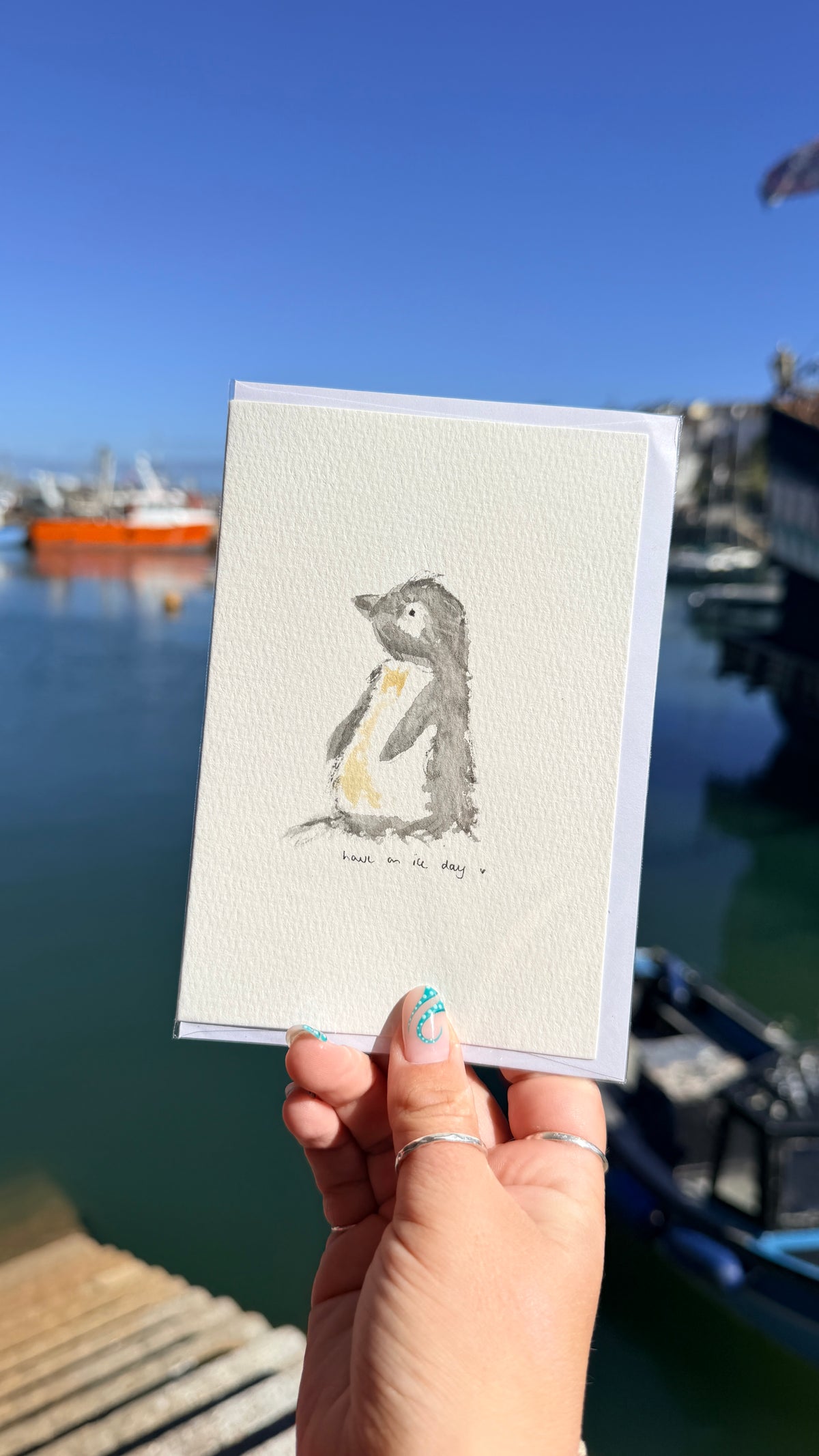 Have An Ice Day Watercolour Card