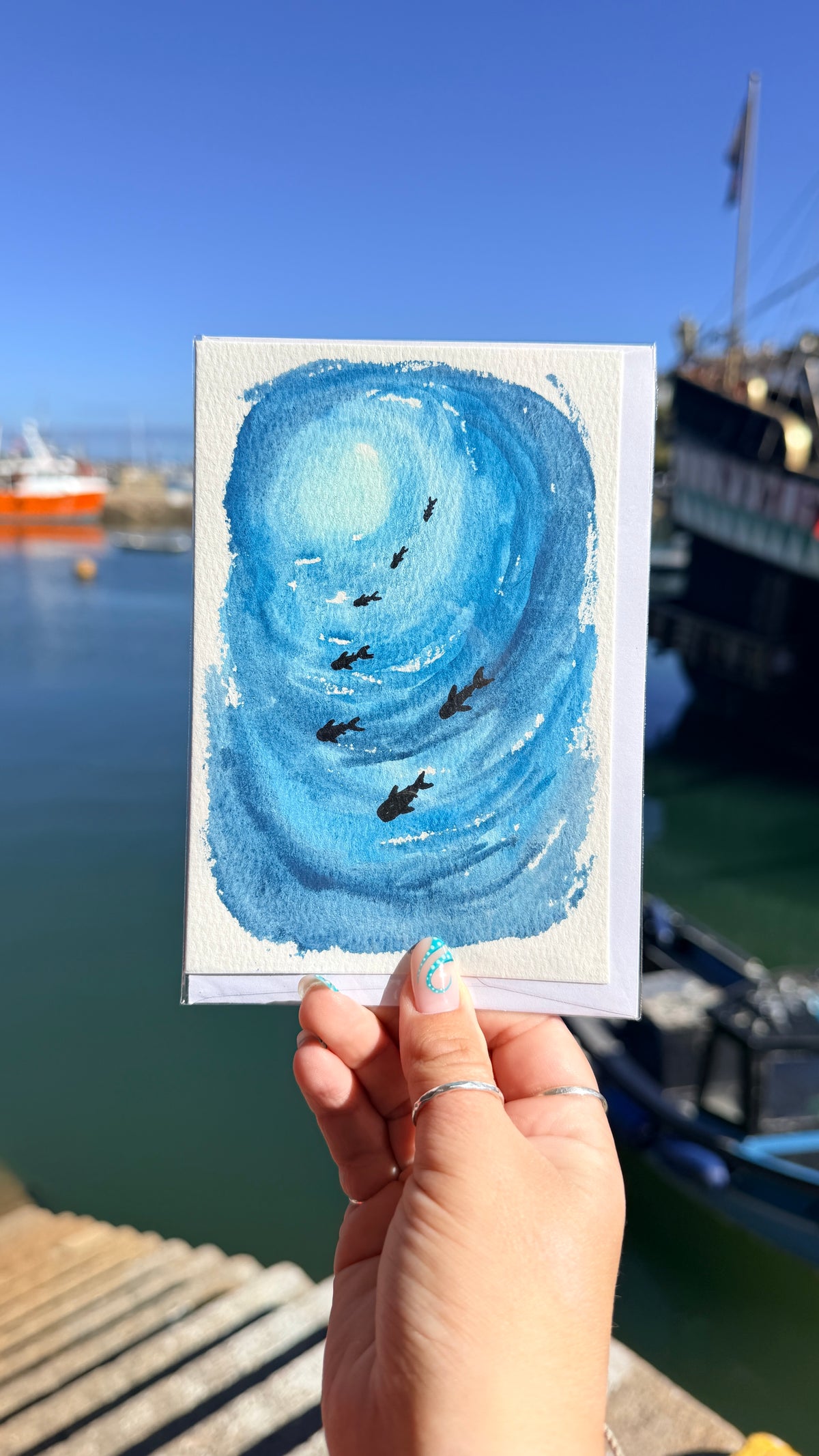 Under The Sea Watercolour Card