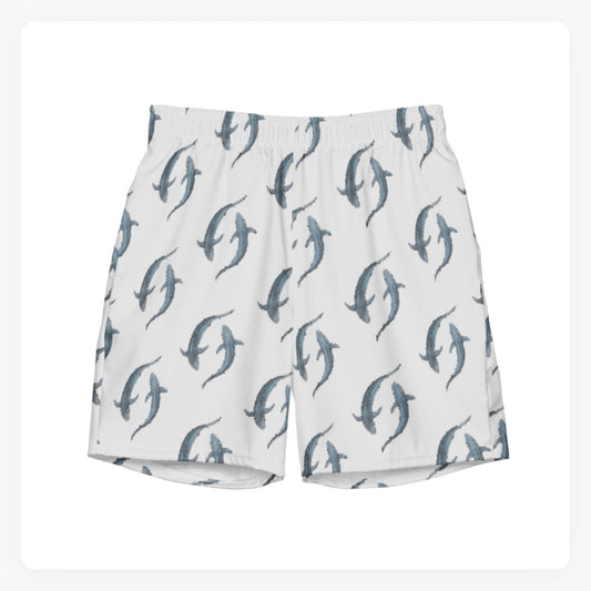 Blue Shark Swim Trunks