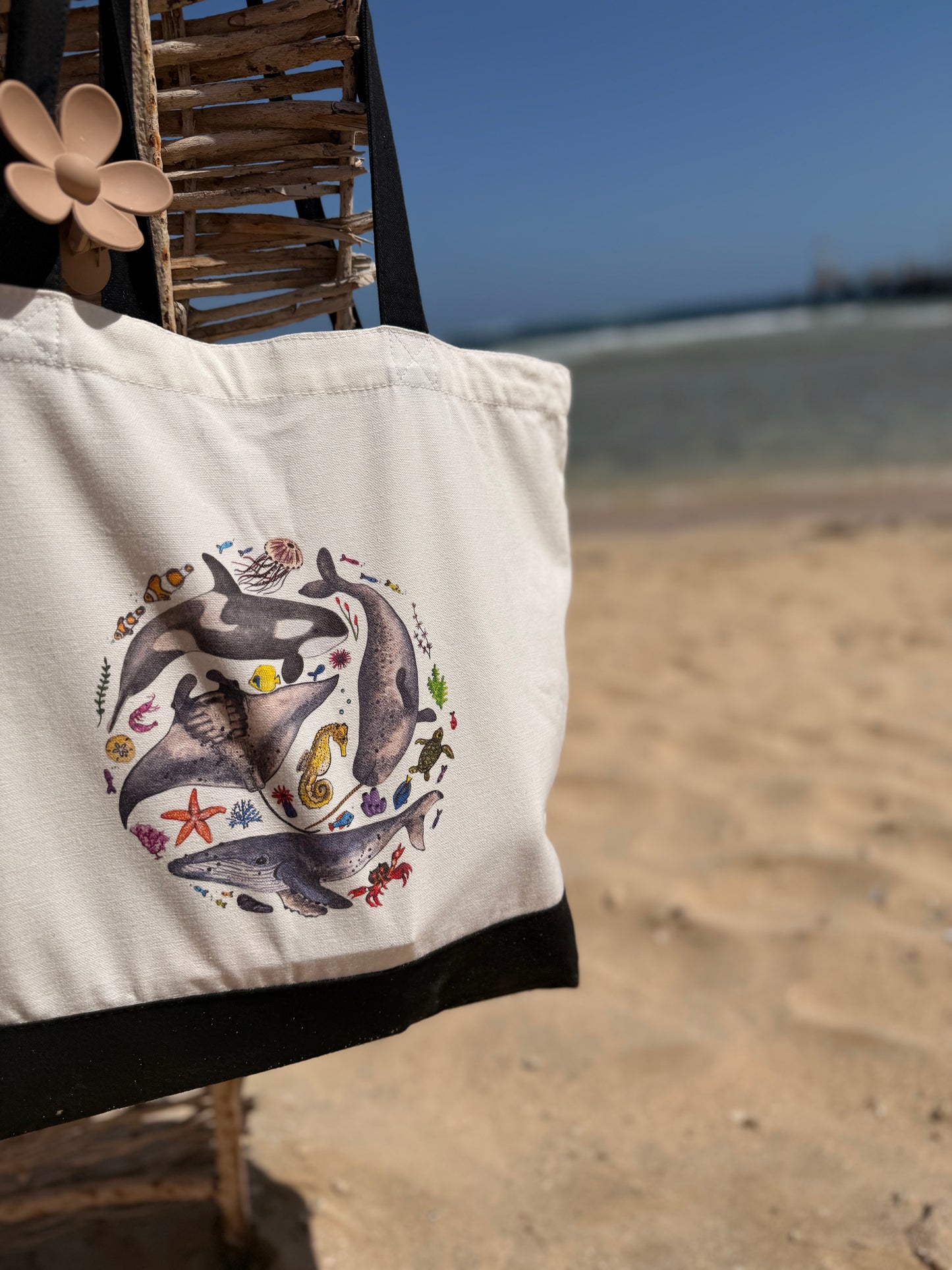 Marine Life Beach Bag