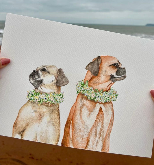 Custom Watercolour Pet Portrait