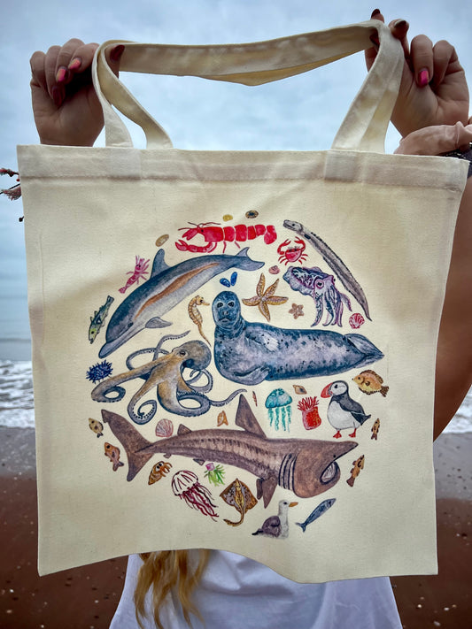 British Marine Life Tote Bag