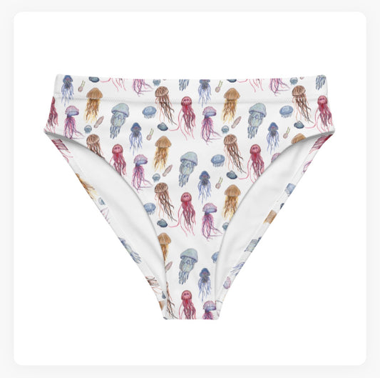 Jellyfish High Waisted Bikini Bottoms