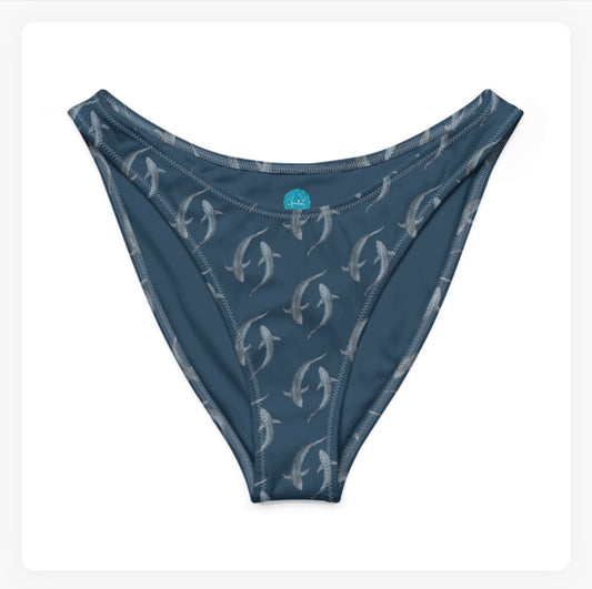 Blue Sharks V-Cut Bikini Bottoms