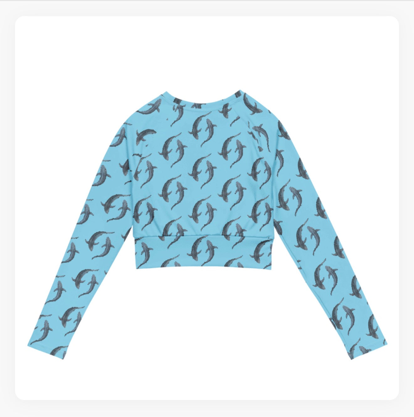 Blue Shark Crop Top