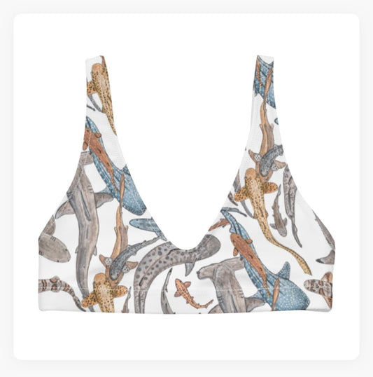 Shiver of Sharks Bra Bikini Top