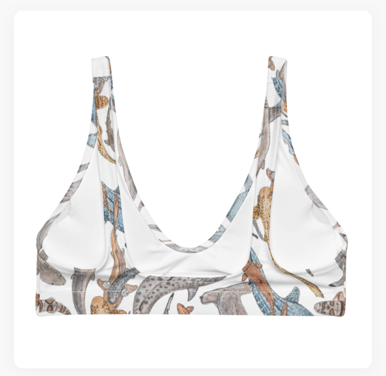 Shiver of Sharks Bra Bikini Top