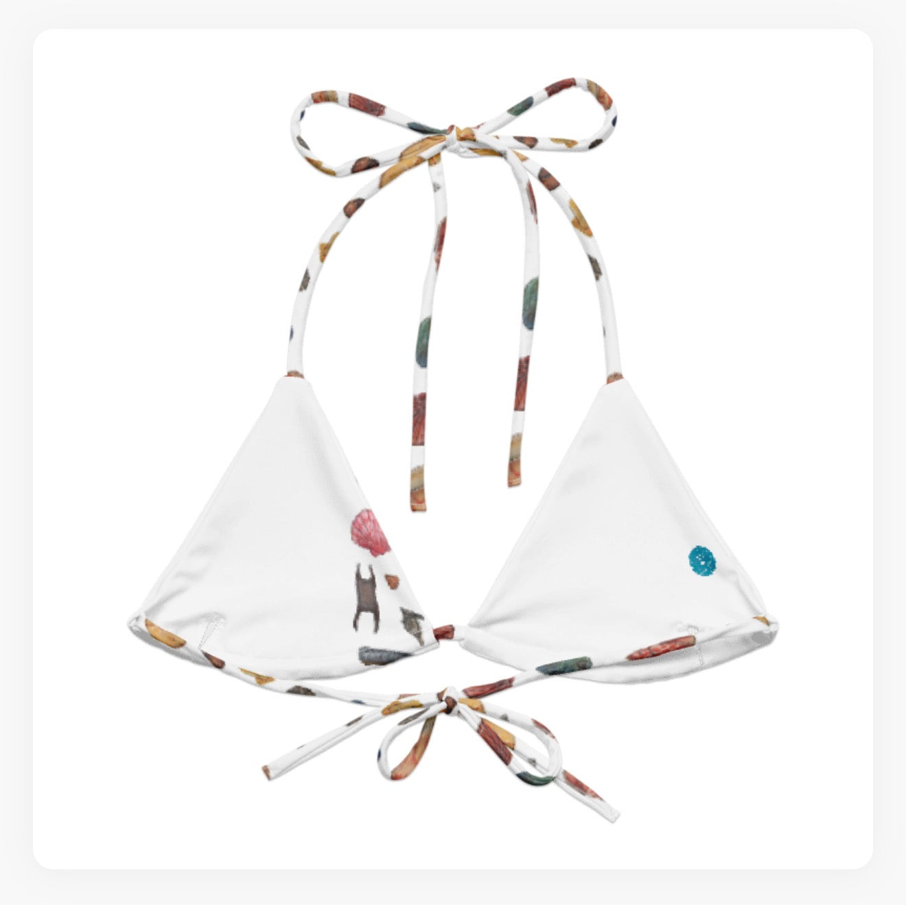 Seashells String Bikini Top