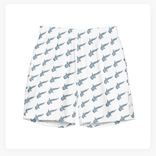 Blue Whale Shark Swim Trunks