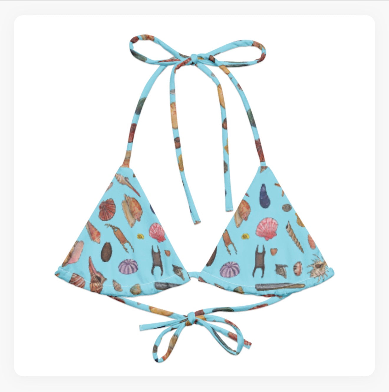 Seashells String Bikini Top