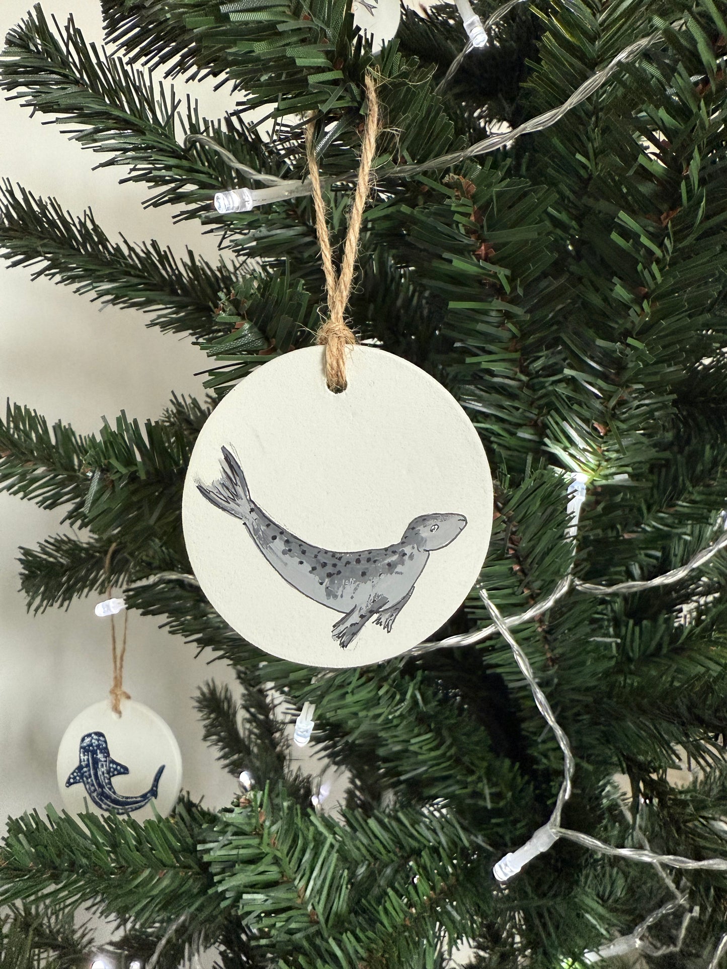 Grey Seal Christmas Bauble