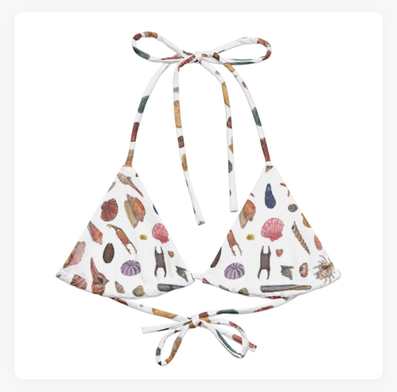 Seashells String Bikini Top