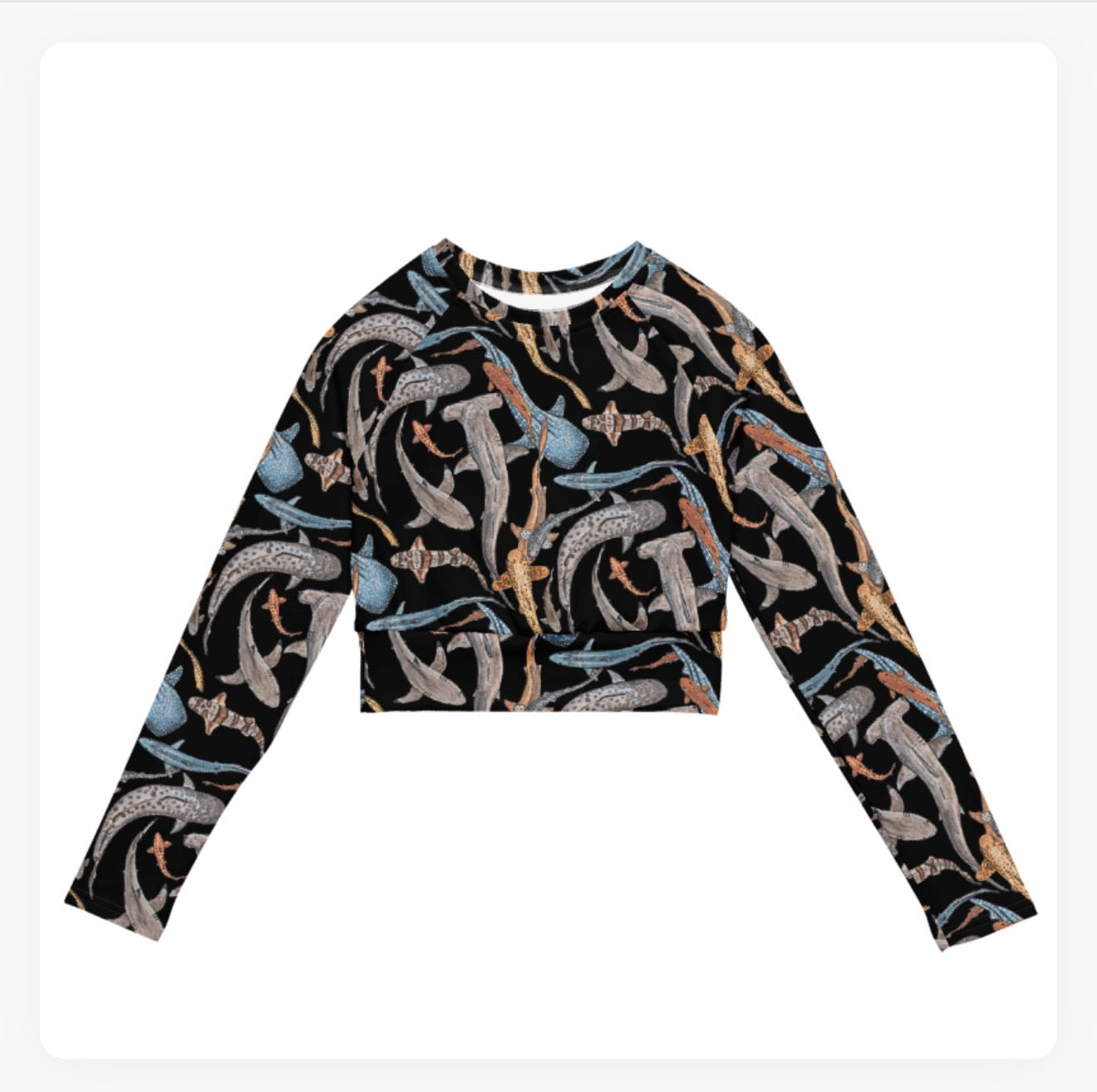 Shiver of Sharks Crop Top