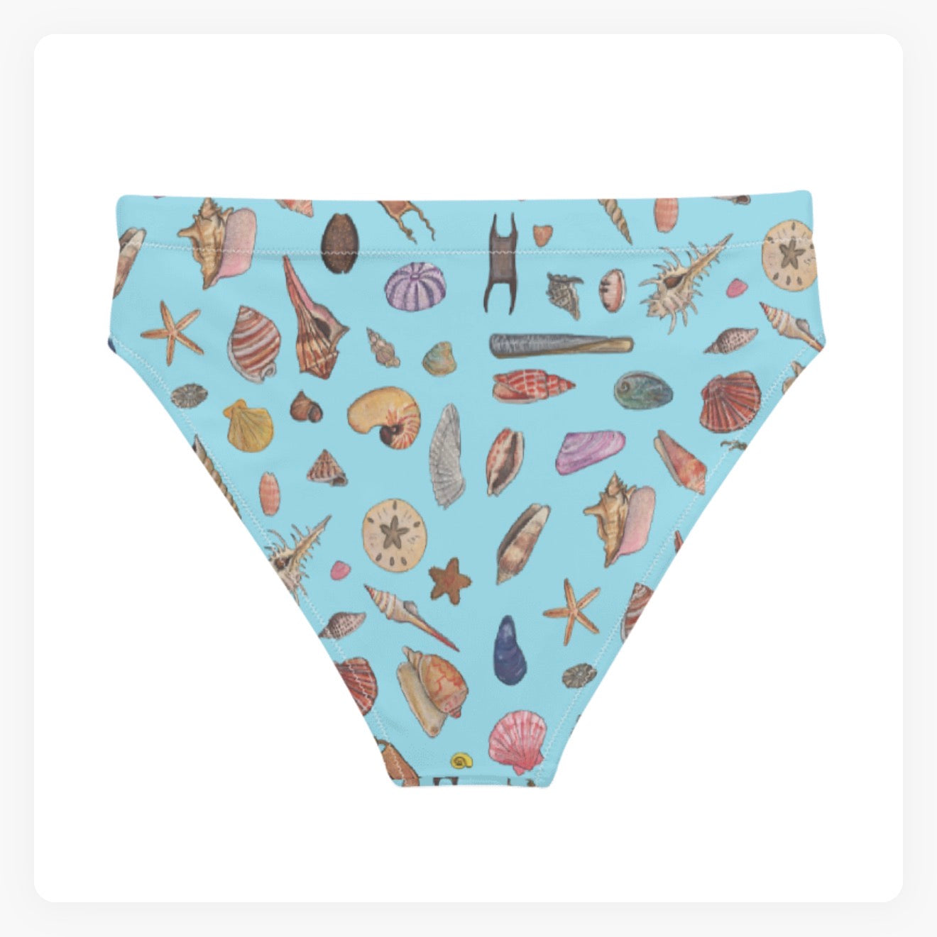 Seashells High Waisted Bikini Bottoms