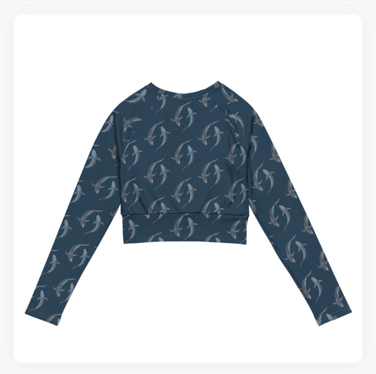 Blue Shark Crop Top