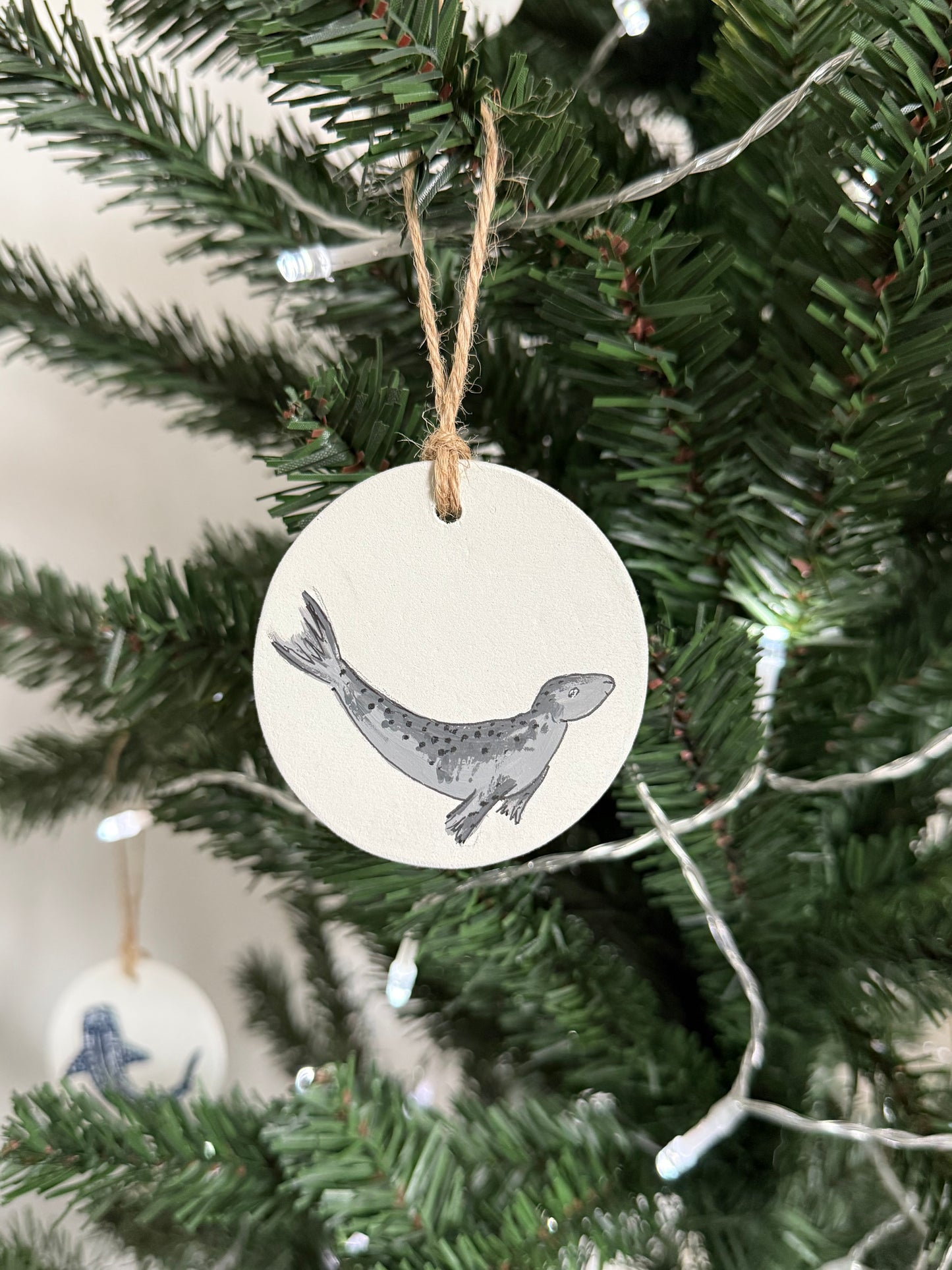 Grey Seal Christmas Bauble