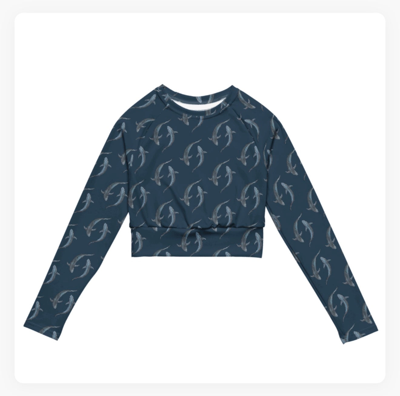 Blue Shark Crop Top