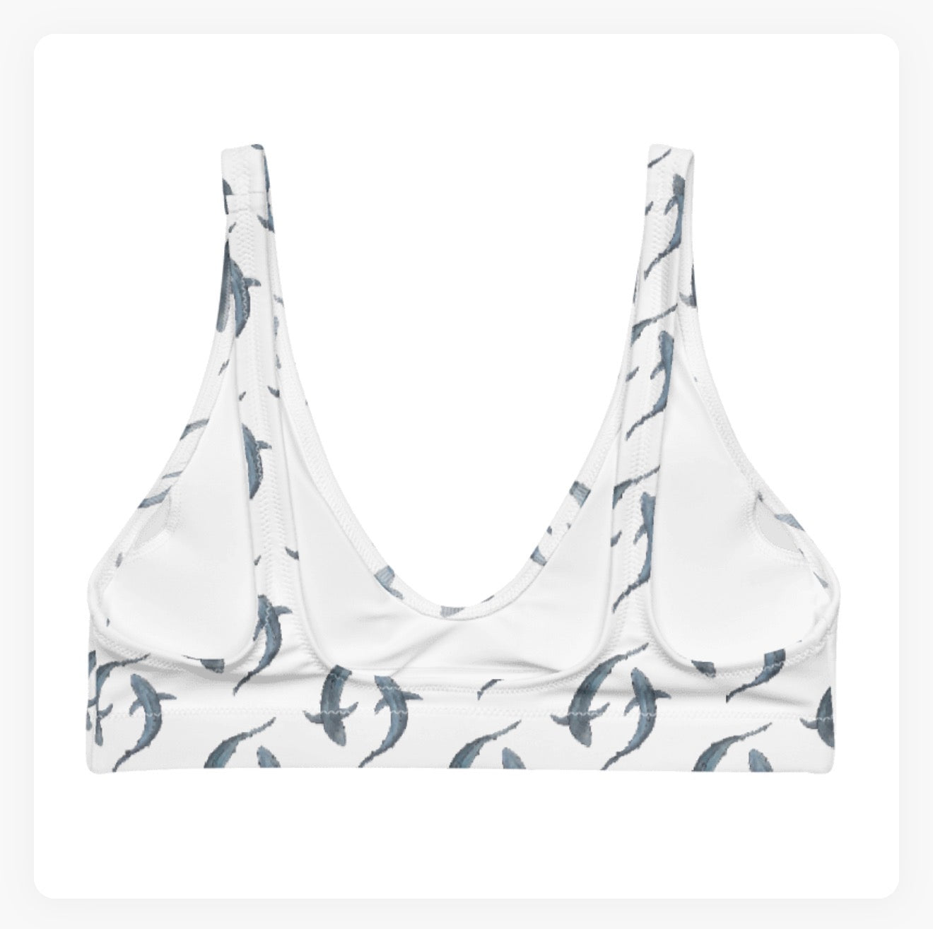 Blue Sharks Bra Bikini Top