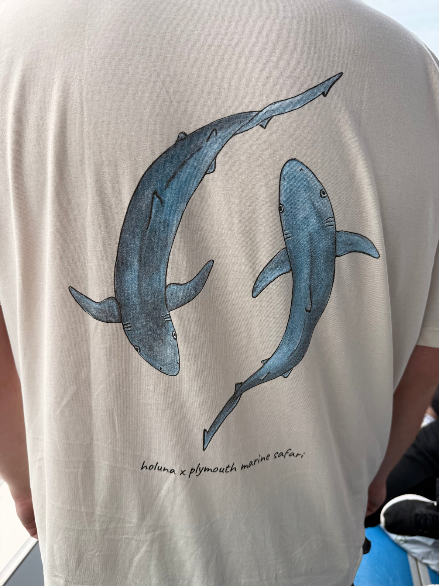 Mens Blue Shark T Shirt