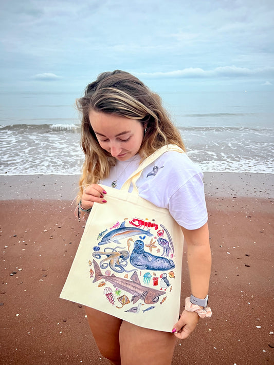 British Marine Life Tote Bag