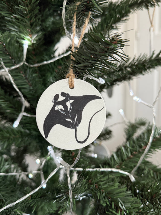 Manta Ray Christmas Bauble