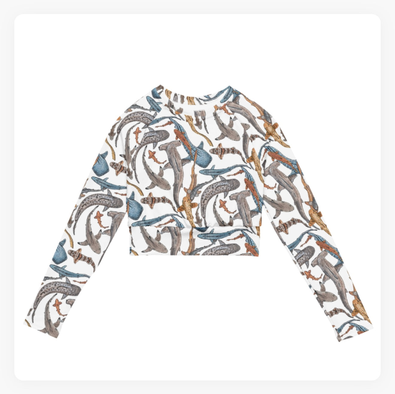 Shiver of Sharks Crop Top