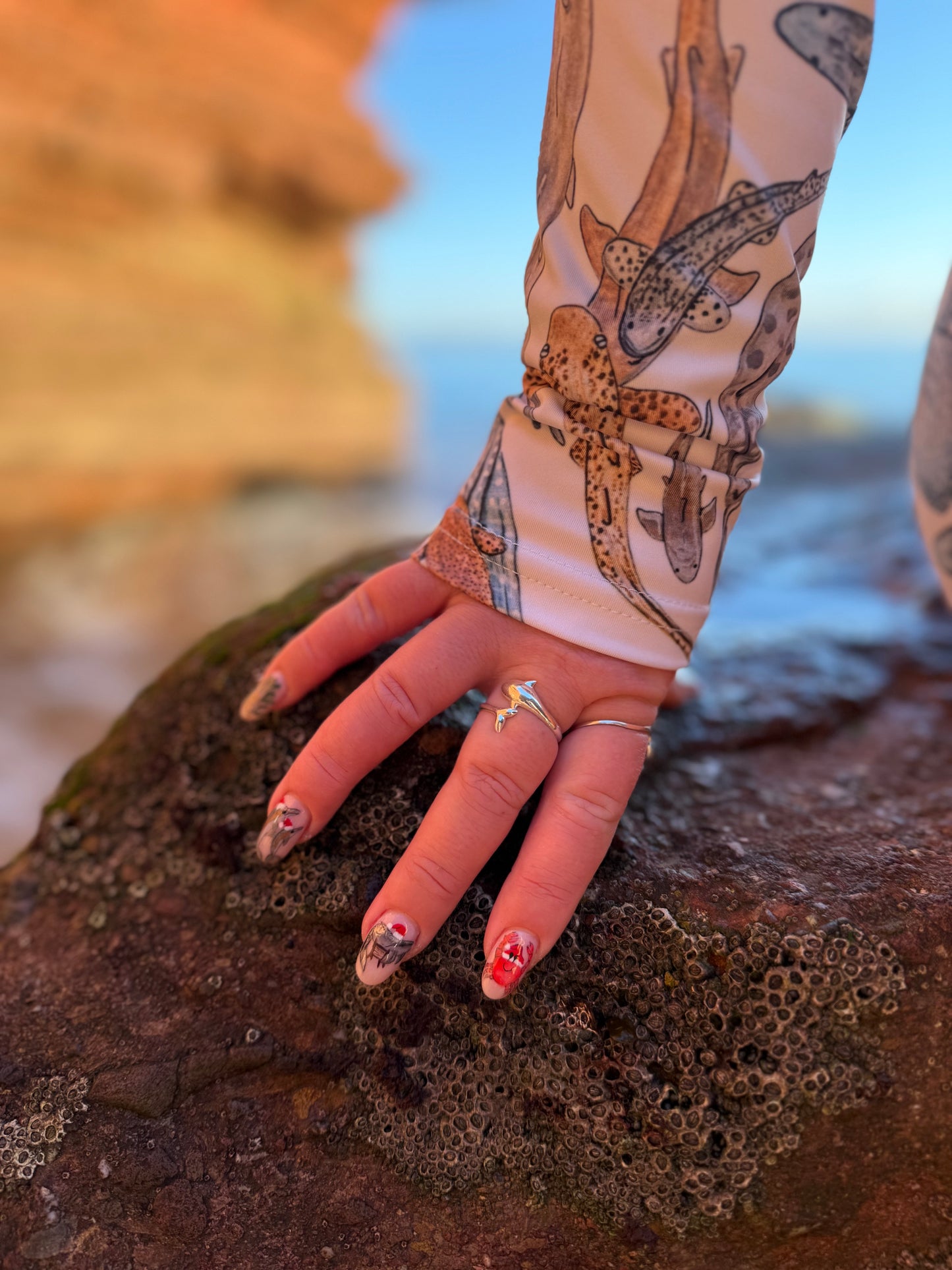 Shiver of Sharks Crop Top