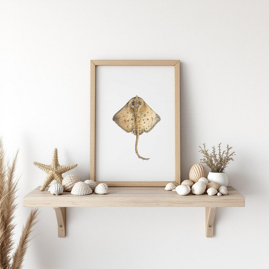Thornback Ray Fine Art Watercolour Print
