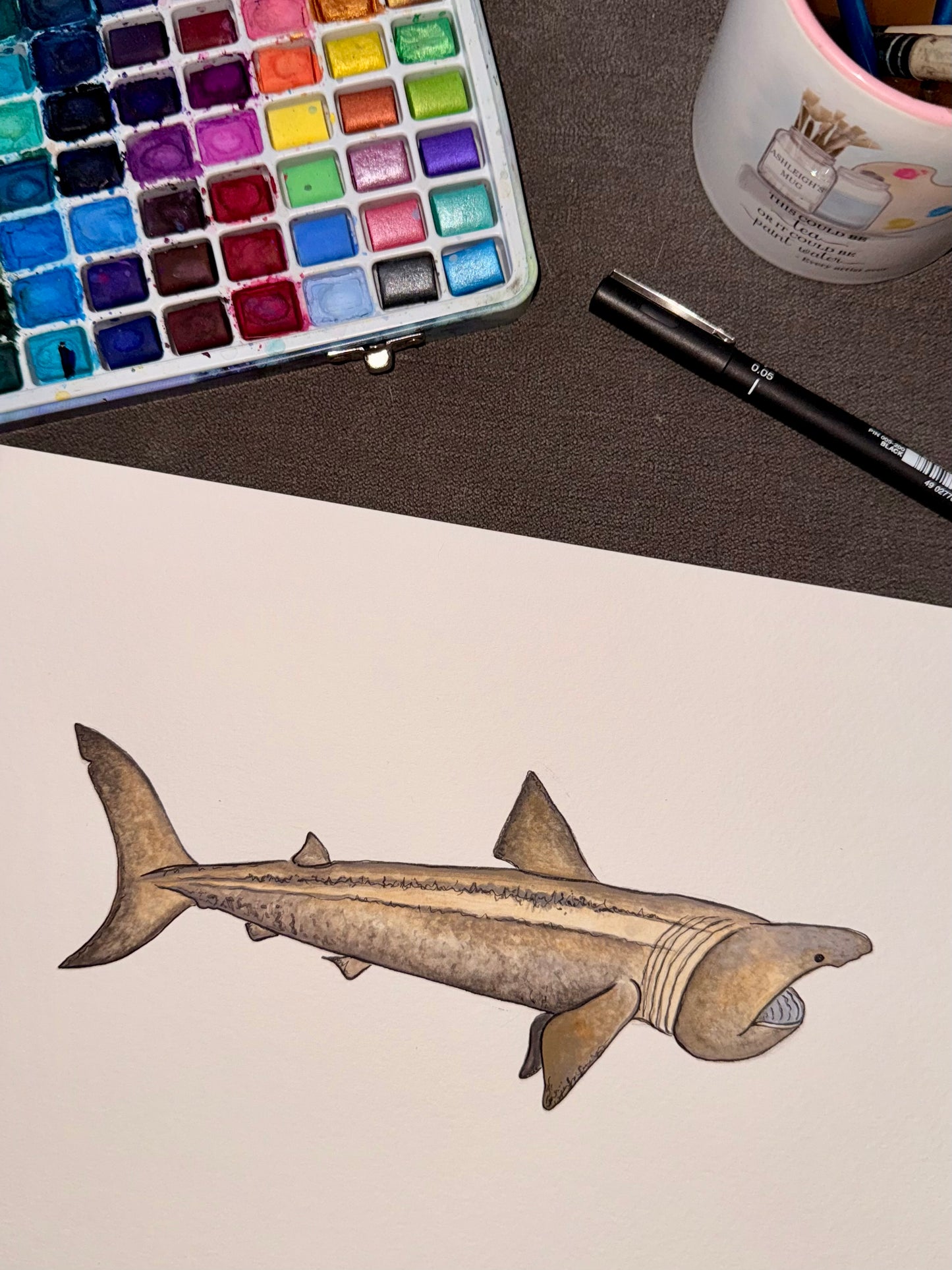 Custom Marine Animal Watercolour Painting
