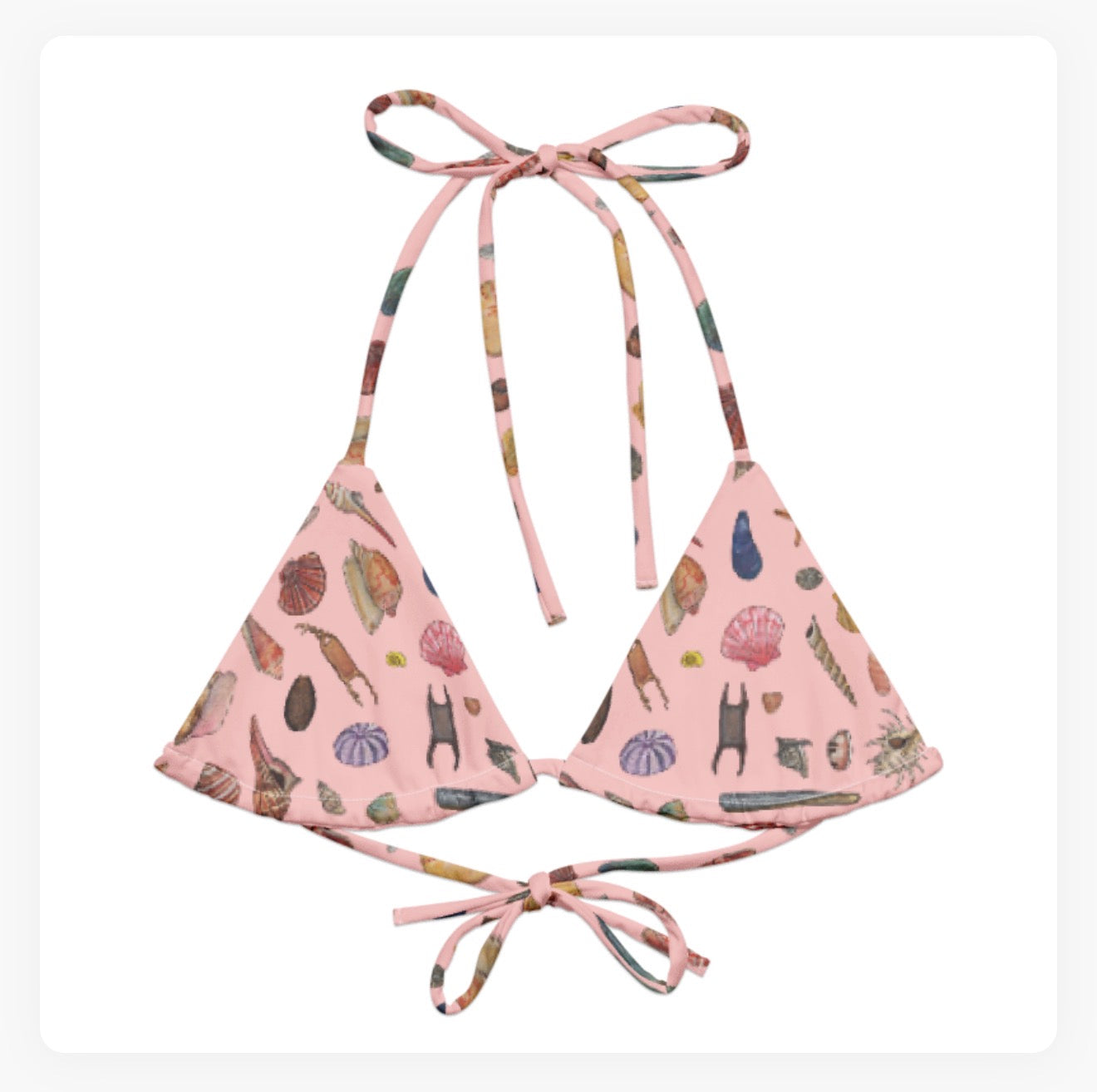 Seashells String Bikini Top