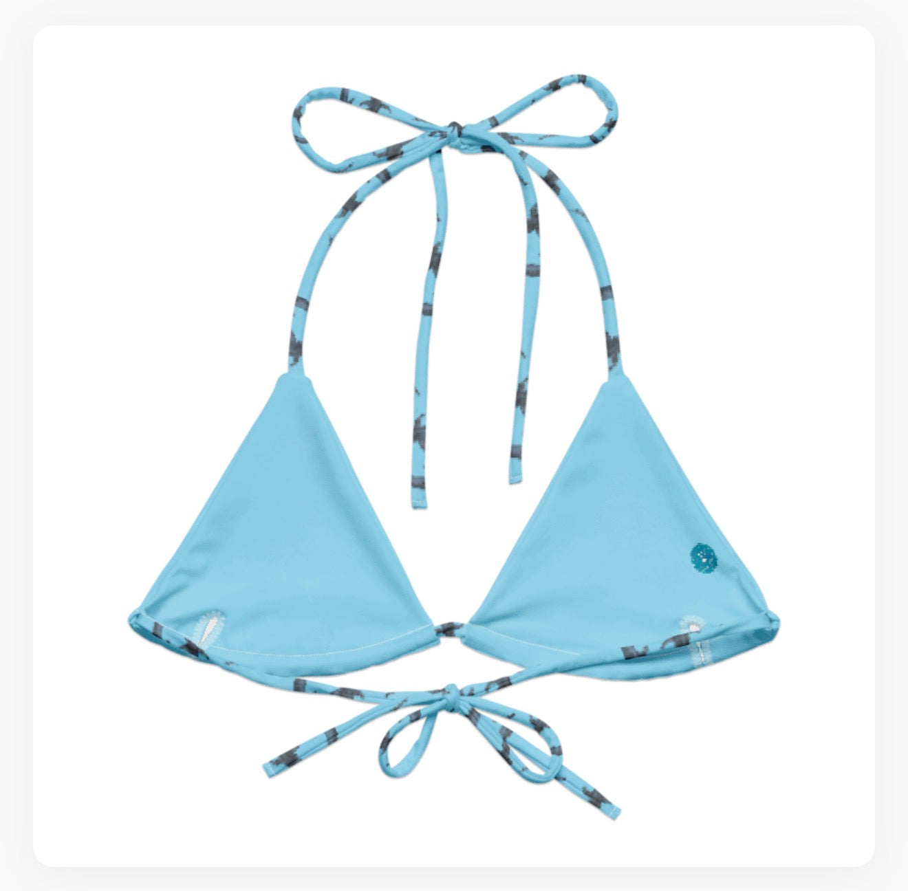 Blue Sharks String Bikini Top