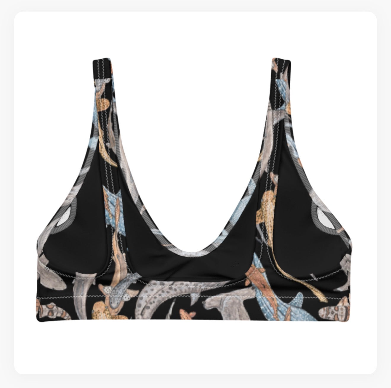 Shiver of Sharks Bra Bikini Top