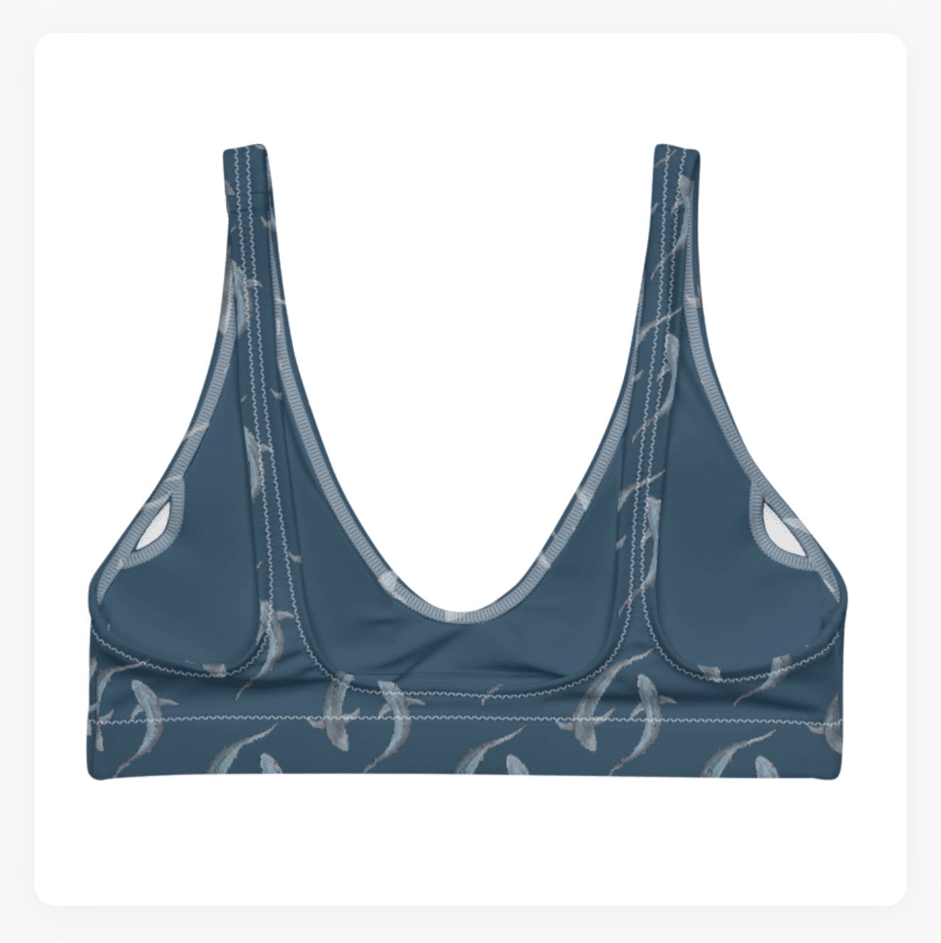 Blue Sharks Bra Bikini Top