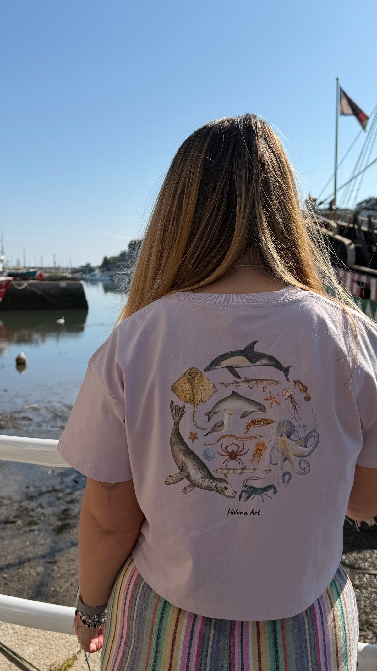 UK Marine Life Women's Crop Top