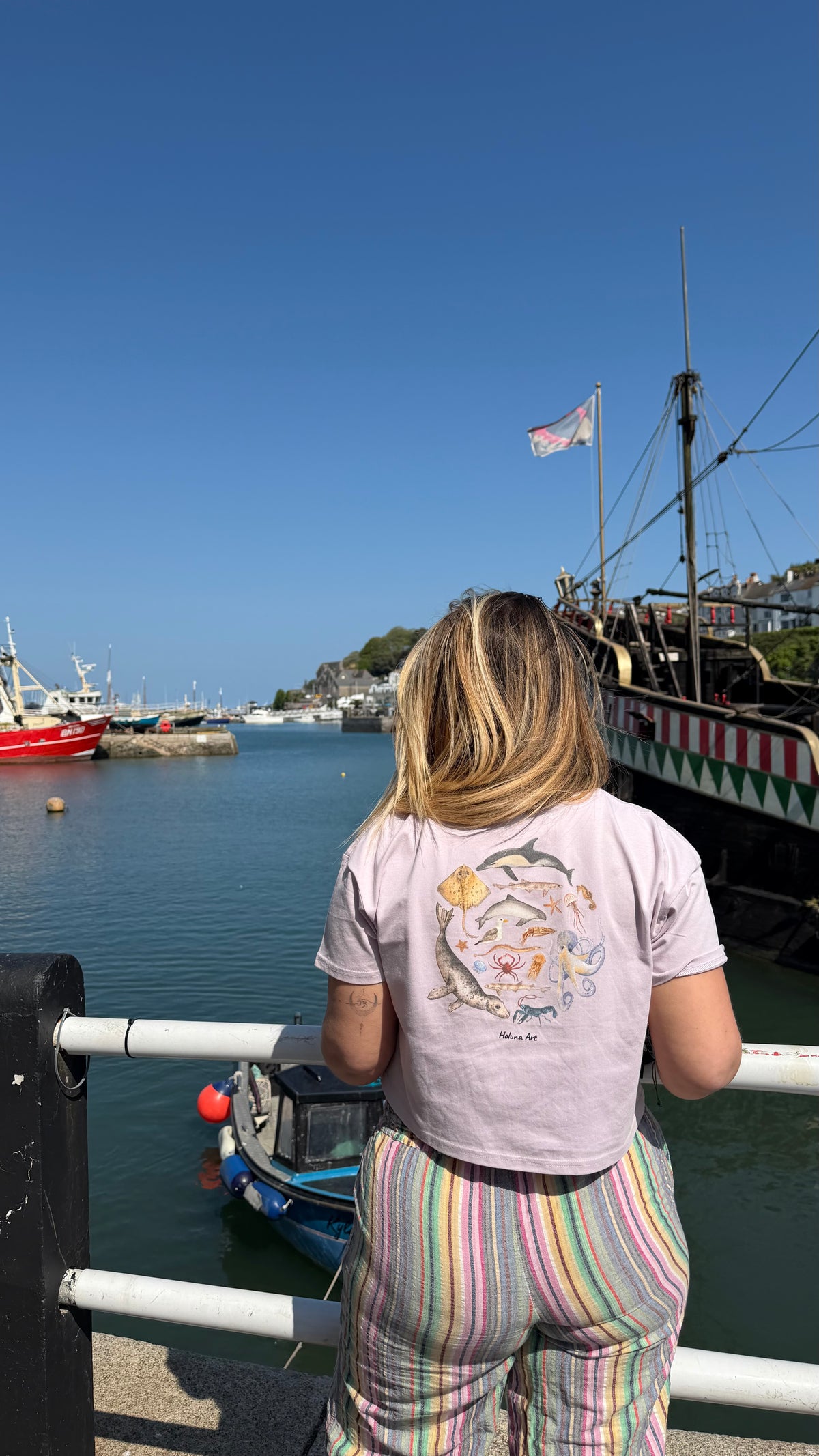 UK Marine Life Women's Crop Top