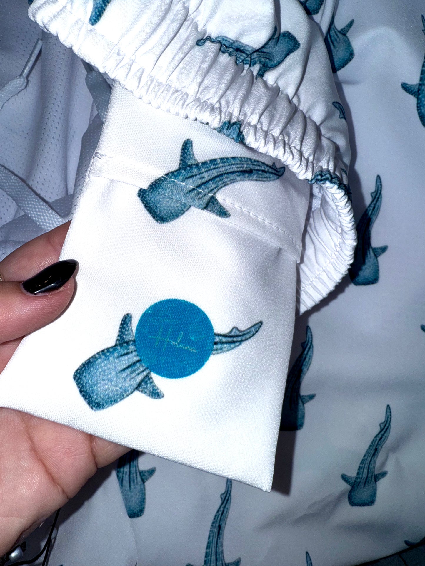 Blue Whale Shark Swim Trunks