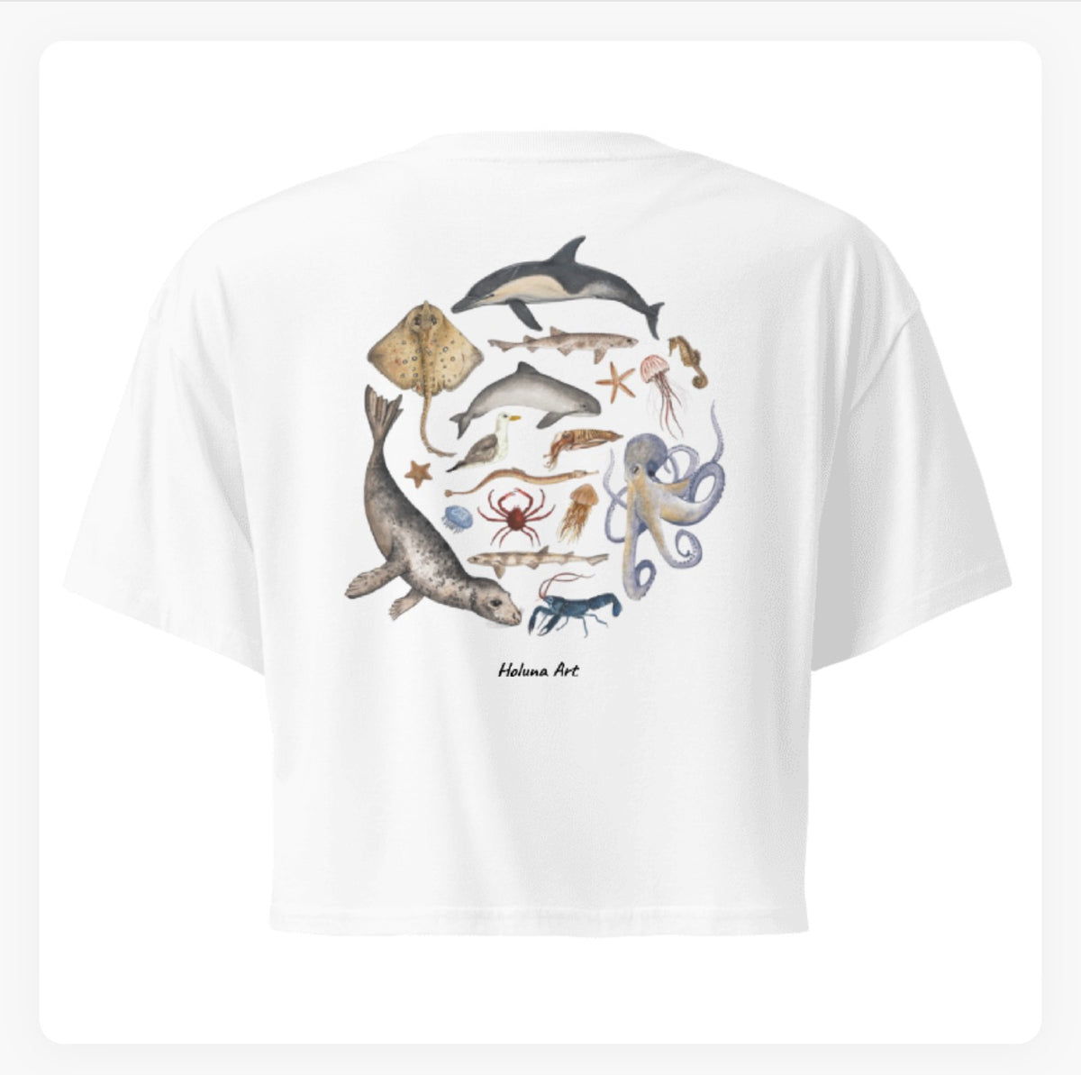 UK Marine Life Women's Crop Top
