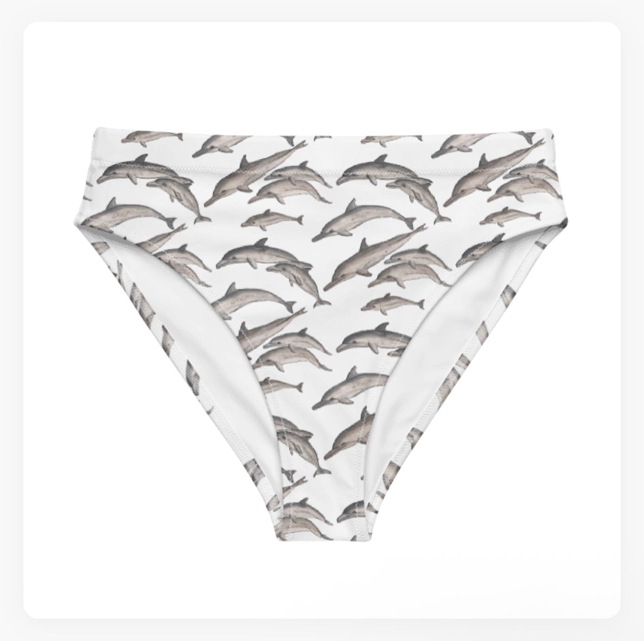 Dolphin Pod High Waisted Bikini Bottoms