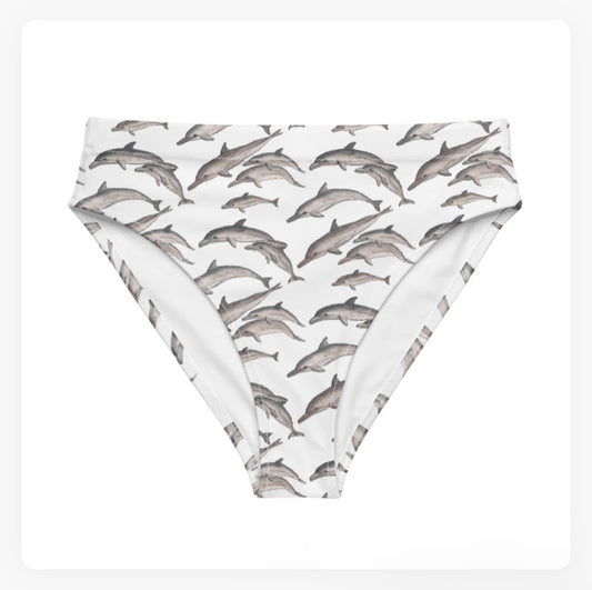 Dolphin Pod High Waisted Bikini Bottoms