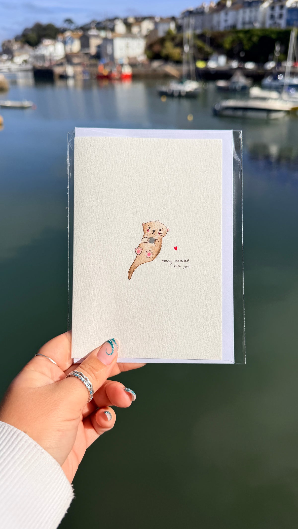 Otter Obsessed Watercolour Card