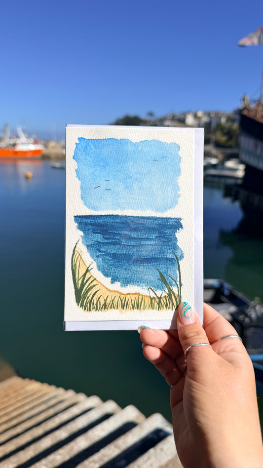 Seascape Watercolour Card