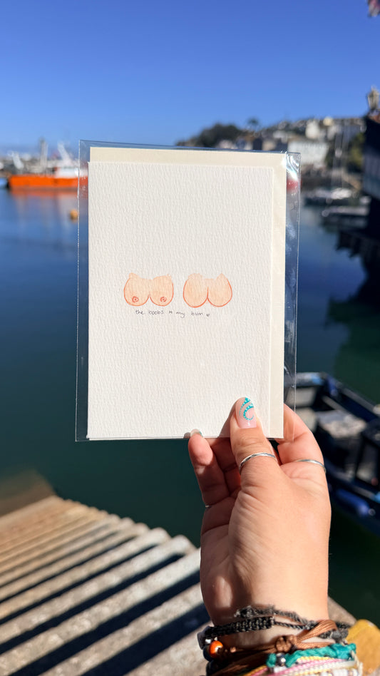 Boobs&Bum Watercolour Card