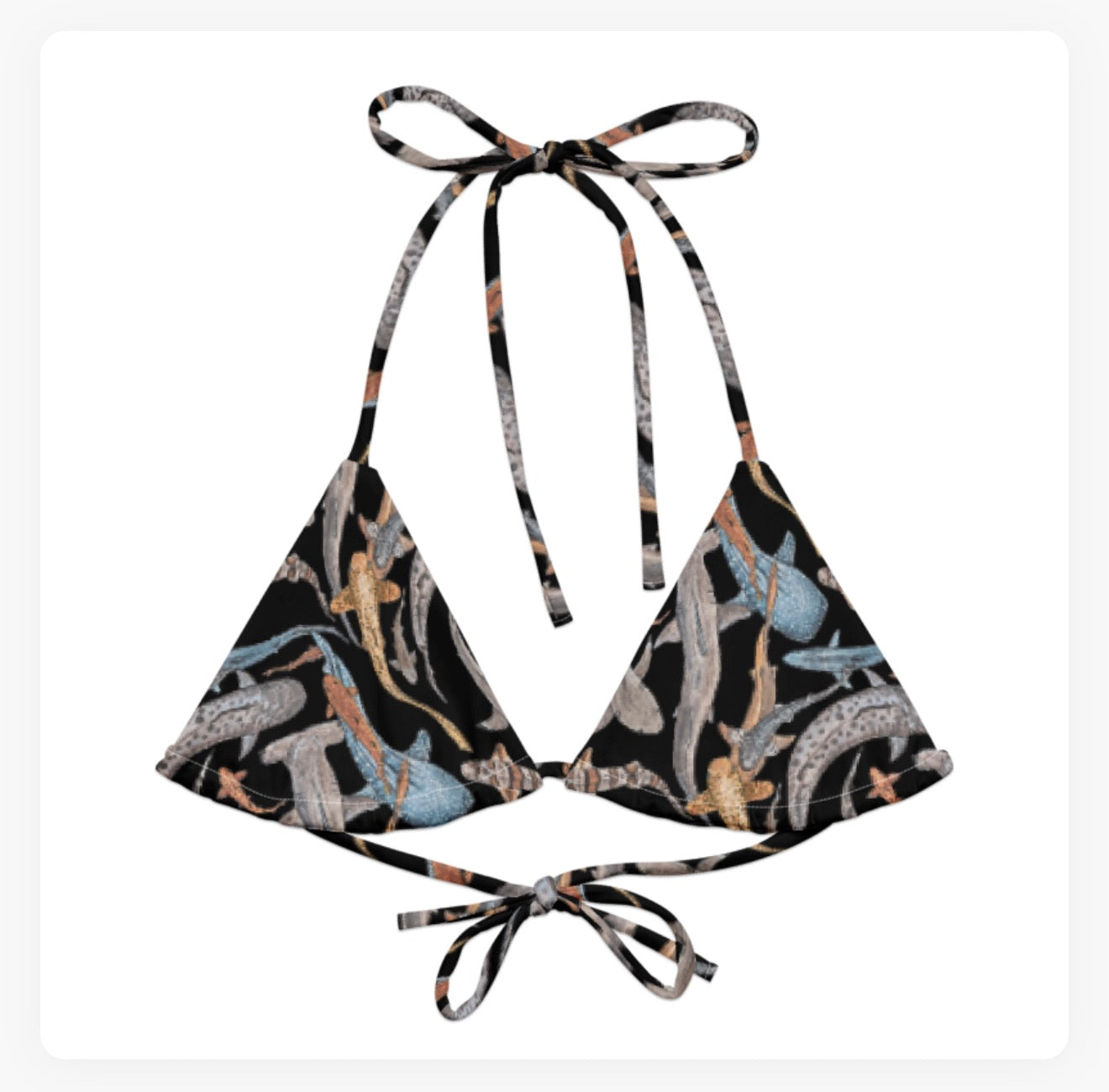 Shiver of Sharks String Bikini Top