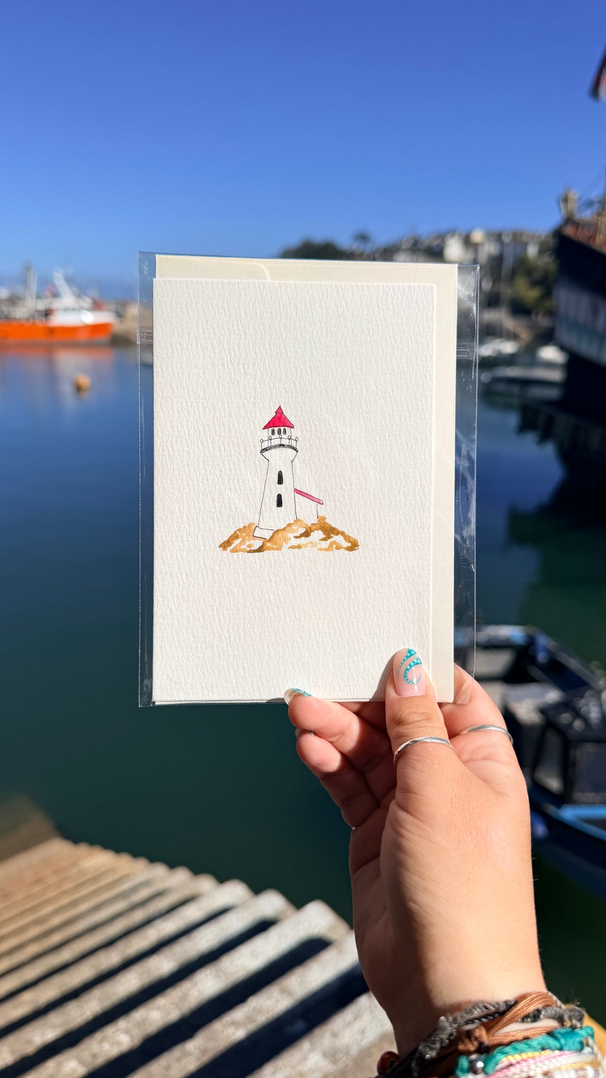 Lighthouse Watercolour Card